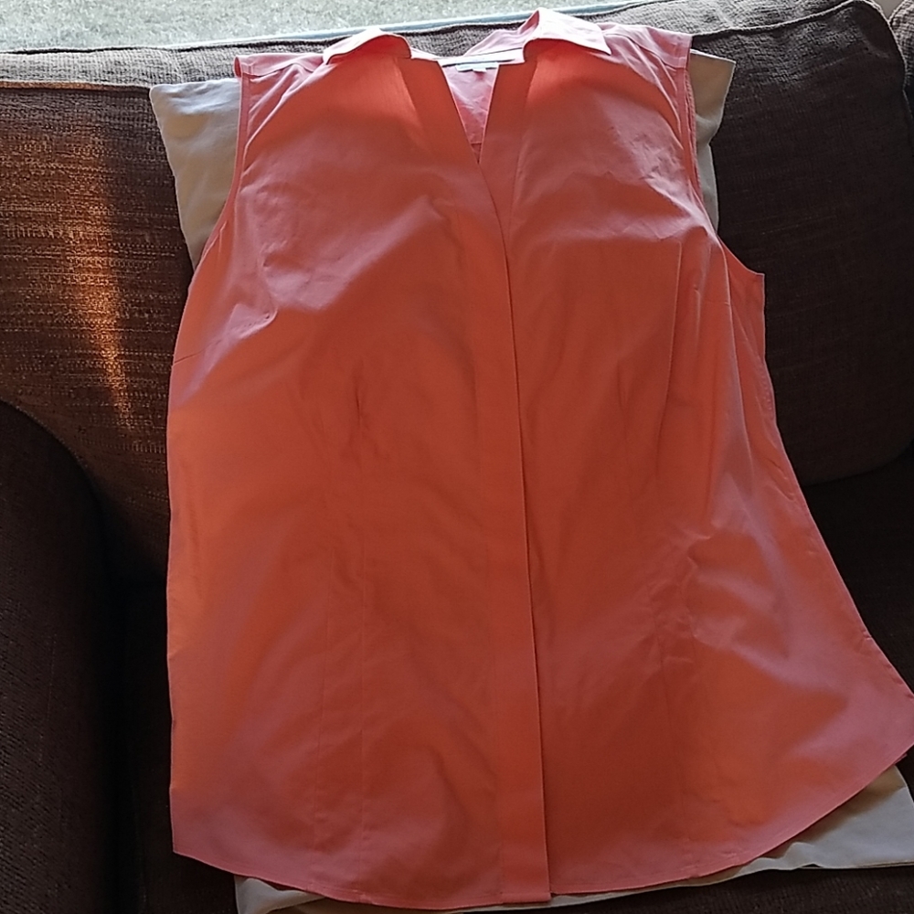 Foxcroft sleeveless cotton blouse